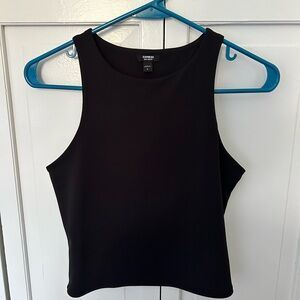 EXPRESS Body Contour Black Crop Top Size Small